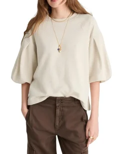 Puff Sleeve Sweatshirt Style.