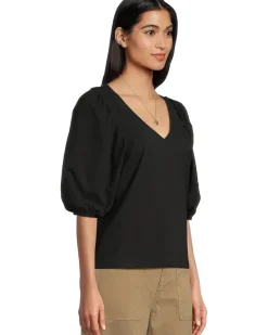 Puff Sleeve V-Neck Tee