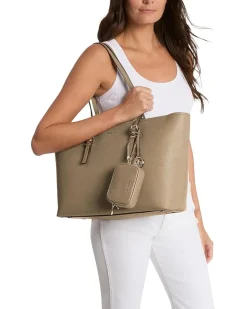 Quinn Large East West Top Zip Tote