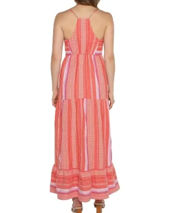Racer Back Tiered Maxi Dress with Smocking