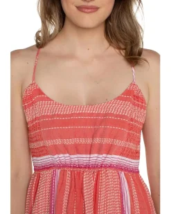 Racer Back Tiered Maxi Dress with Smocking