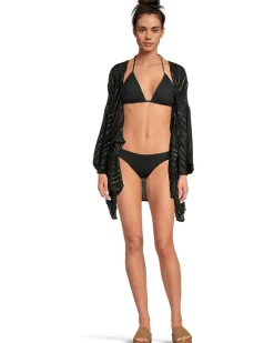 Radiance Plunge Tie Front Tunic Cover-up