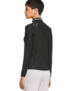 Raindrops Print Long Sleeve Sunsense Top