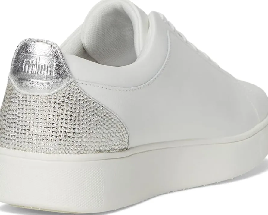 Rally Crystal-Backtab Leather Trainers