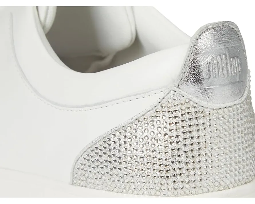 Rally Crystal-Backtab Leather Trainers