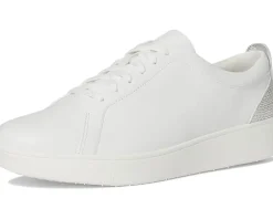 Rally Crystal-Backtab Leather Trainers