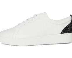 Rally Crystal-Backtab Leather Trainers