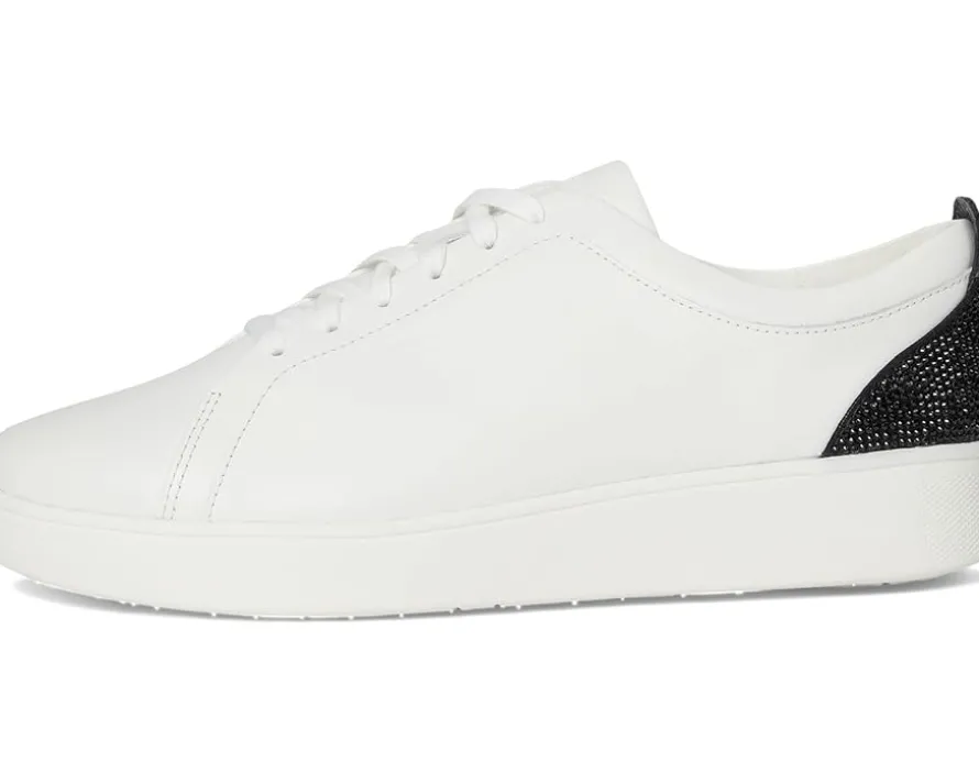 Rally Crystal-Backtab Leather Trainers