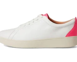 Rally Neon-Pop Leather Sneakers