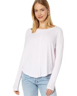 Raw Edge Long Sleeve Top