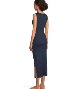 Reign Knife Neck Midi Pleated Dress