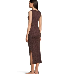 Reign Knife Neck Midi Pleated Dress