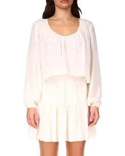 Relaxed High-Low Textured Blouse