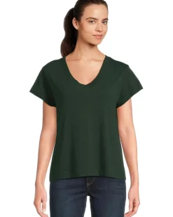 Relaxed Short Sleeve V-Neck Tee