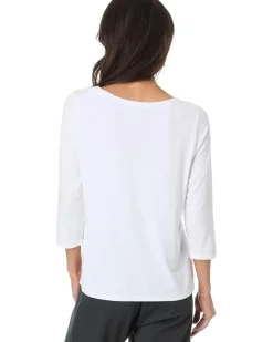 Reversible Kona Isles 3/4 Sleeve V Boat Neck Top