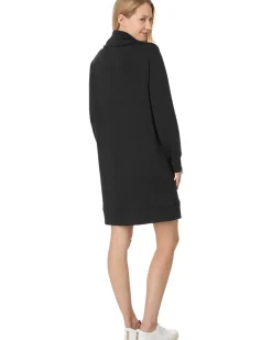 Reversible Palm Voyage Long Sleeve Short Dress
