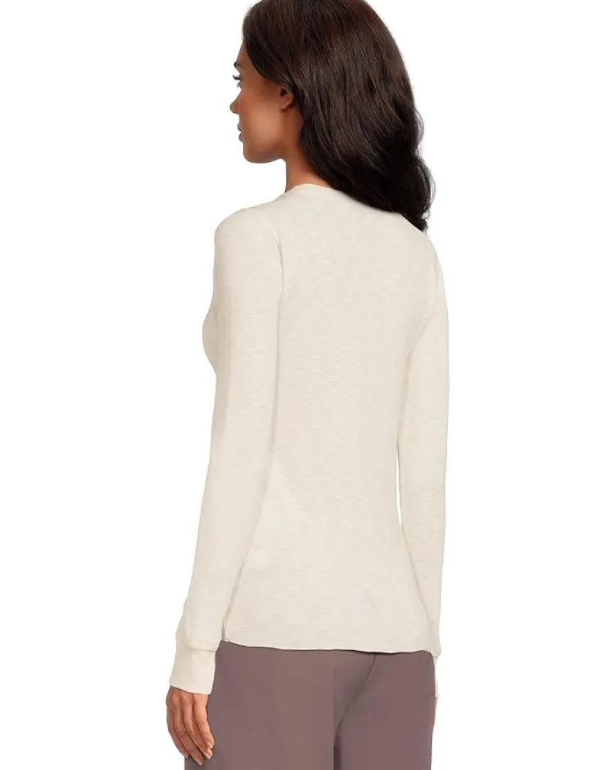 Rib Slub Long Sleeve Crew