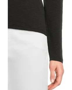 Rib Slub Long Sleeve V-Neck