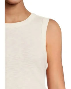 Rib Slub Side Pleat Tank