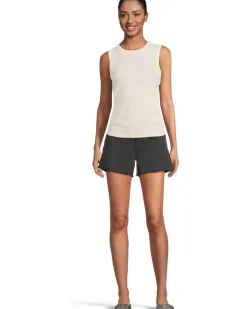 Rib Slub Side Pleat Tank