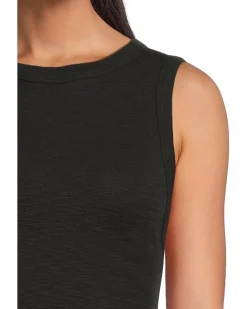 Rib Slub Side Pleat Tank