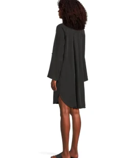 Roll-up Long Sleeve Shirt Dress