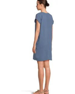 Roll-Up Short Dolman Sleeve Shift Dress