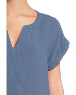 Roll-Up Short Dolman Sleeve Shift Dress