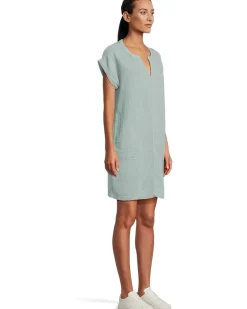 Roll-Up Short Dolman Sleeve Shift Dress