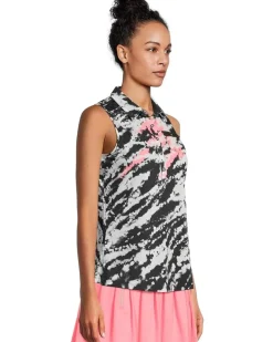 Rorschach Print Full Button-up Front Sleeveless Top