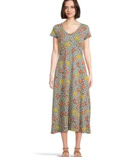 Rose Midi Short Sleeve Dress