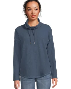 Rounded Hem Mock Neck