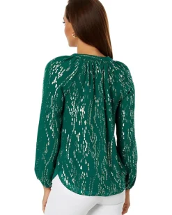 Saige Long Sleeve Silk Top