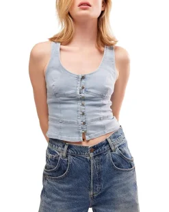 Sally Corset Top Denim