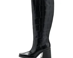 Sangeti Stacked Heel Knee High Boot