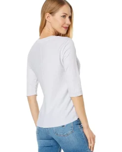 Santa Monica Mitered Back Elbow Length Tee