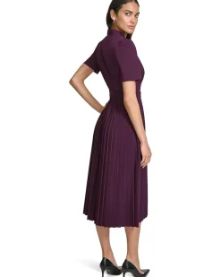 Scuba Crepe Pleated Skirt Aline