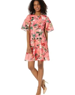 Scuba Crepe Split Flutter Sleeve Fit-and-Flare