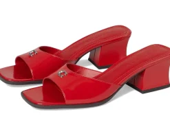 Sculpted C Leather Block Heel Sandals