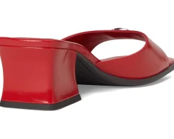 Sculpted C Leather Block Heel Sandals