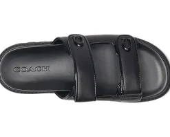 Sculpted C Leather Double Band Sandals