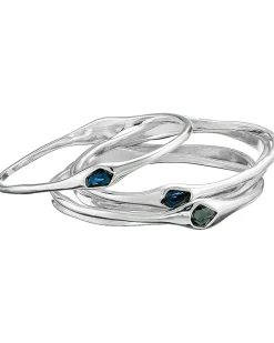 Shiny Silver Wide Hinge Bangle Bracelet