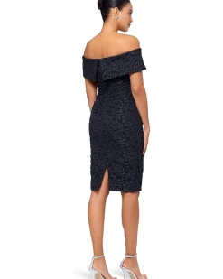 Short Brocade Off The Shoulder Flower