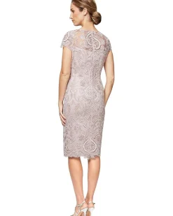 Short Embroidered Cap Sleeve Dress