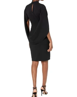 Short Scuba Drape Dress with Cutouts