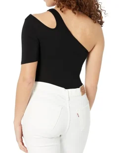 Short Sleeve Asymmetrical Bodysuit