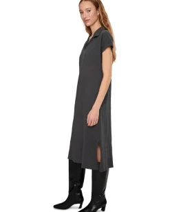 Short Sleeve Dolman Midi Dress
