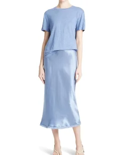 Short Sleeve Drop Shoulder Crew Neck