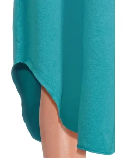 Short Sleeve Maxi Shirttail Crew Neck Dress