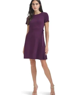 Short Sleeve Pleated Aline